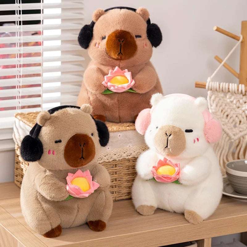 Kawaii Snack Attack: Hamburger Capybara Dog Pig Capibaras Pizza Bubble Tea Cushion Plush Animals - Tophatter Daily Deals