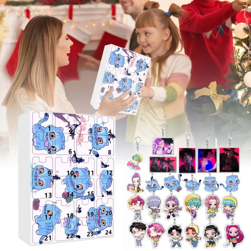 Kpop Advent Calendar 24 Day Demon Hunters Keychain Gift - Tophatter Daily Deals