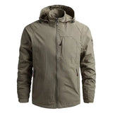 Waterproof Men Jacket- Hooded Windbreaker Polyester Camping - Tophatter Daily Deals
