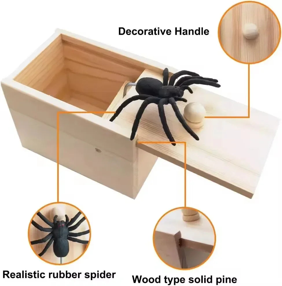 Funny Pop-Up Spider Scare Box - Desk Decor Gag Gift for Halloween, Christmas & Birthday, Novelty Office Toy & Home Decoration - Tophatter Daily Deals