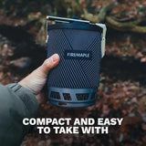 All-in-One Camping Stove with Piezo Ignition Black Camp Cooking - Tophatter Daily Deals