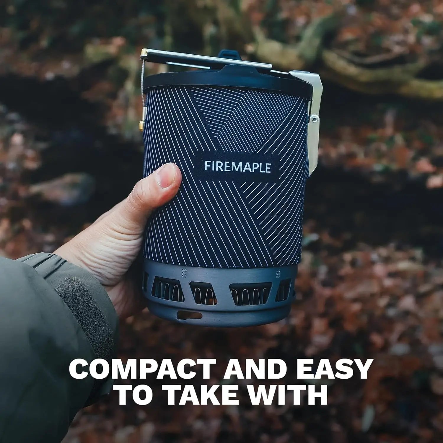 All-in-One Camping Stove with Piezo Ignition Black Camp Cooking - Tophatter Daily Deals
