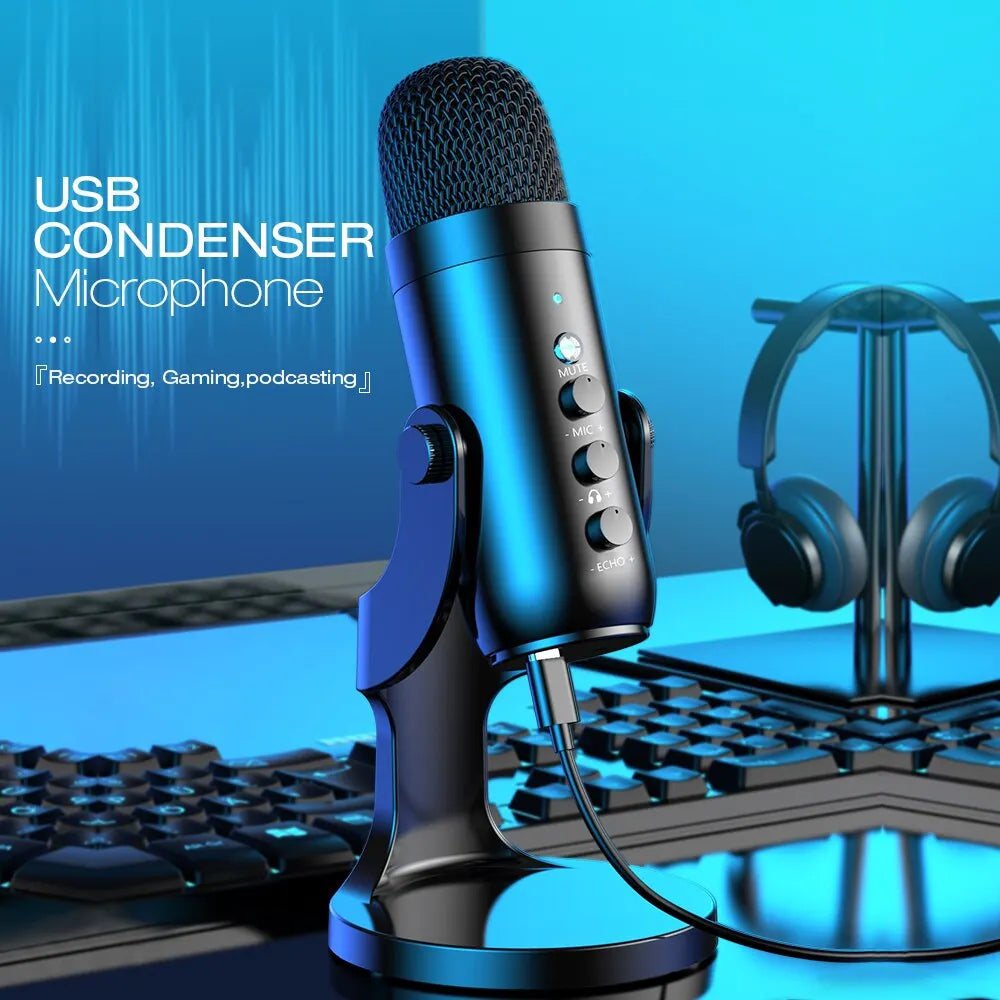 USB Condenser Microphone Desktop Mic For Streaming Podcast - Tophatter Daily Deals