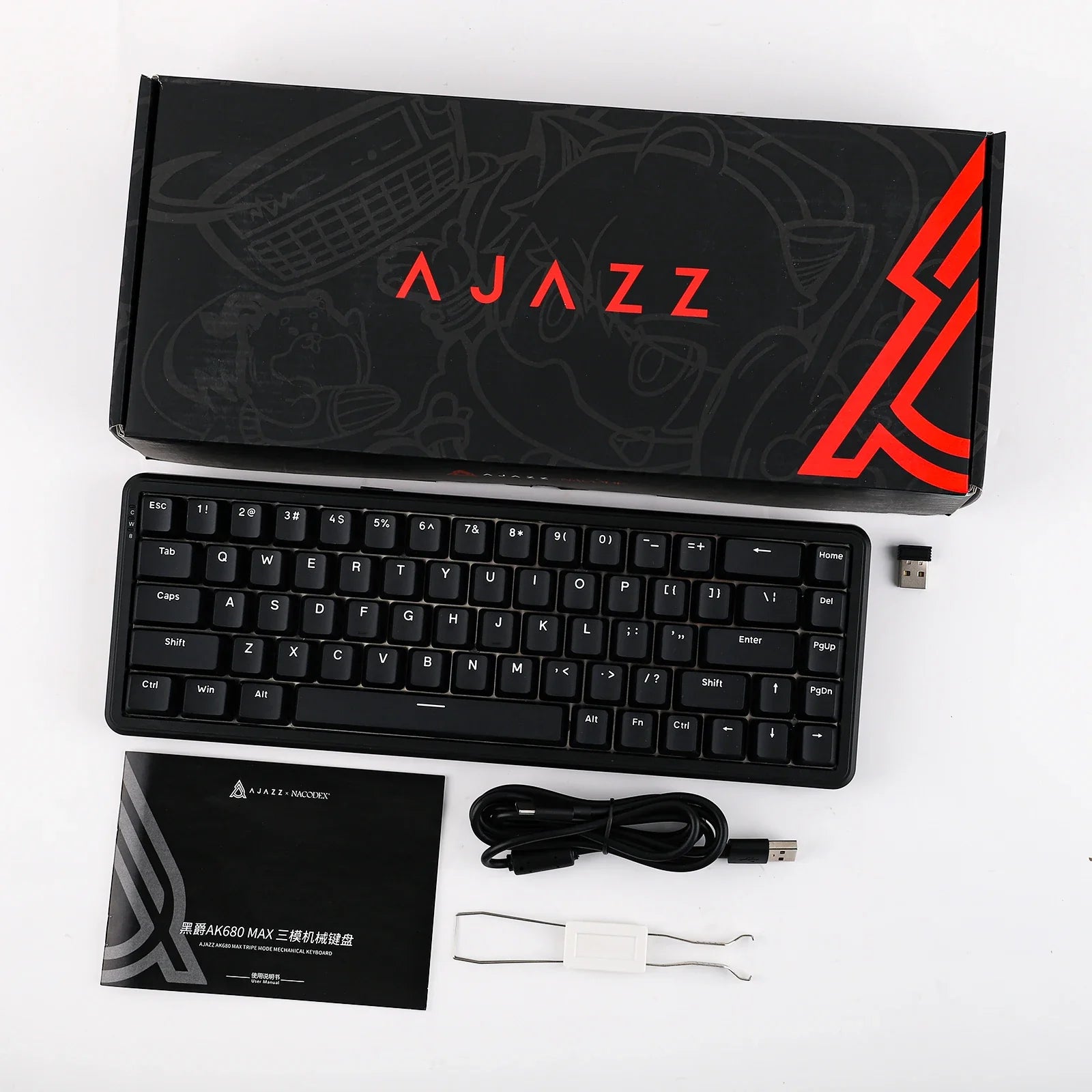 Mechanical Keyboard 68Key Wireless Bluetooth RGB Hall Effect - Tophatter Daily Deals
