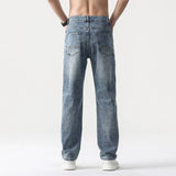Oversized Men’s Wide Leg Jeans - Straight Lyocell, Casual - Tophatter Daily Deals