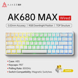 Mechanical Keyboard Sixty Mini Wireless ARGB Magnetic Hall White - Tophatter Daily Deals