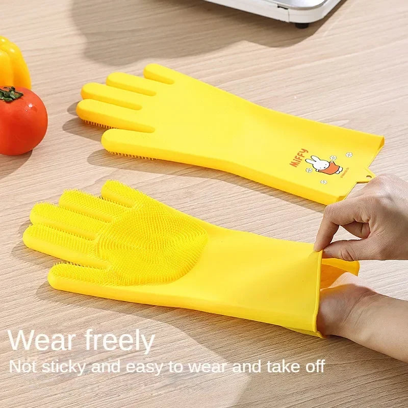 Miffy Silicone Kitchen Washing Up Gloves Animals - Tophatter Daily Deals