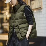 Lightweight Women's Down Vest - Boxy Quilted, Nylon Winter - Tophatter Daily Deals