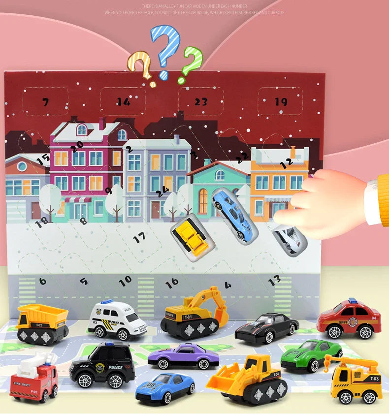 Advent Calendar Car Toys Box Kids 24 Day Christmas Gift - Tophatter Daily Deals