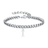 Initials Cuban Link Bracelet Stainless Steel Adjustable I - Tophatter Daily Deals
