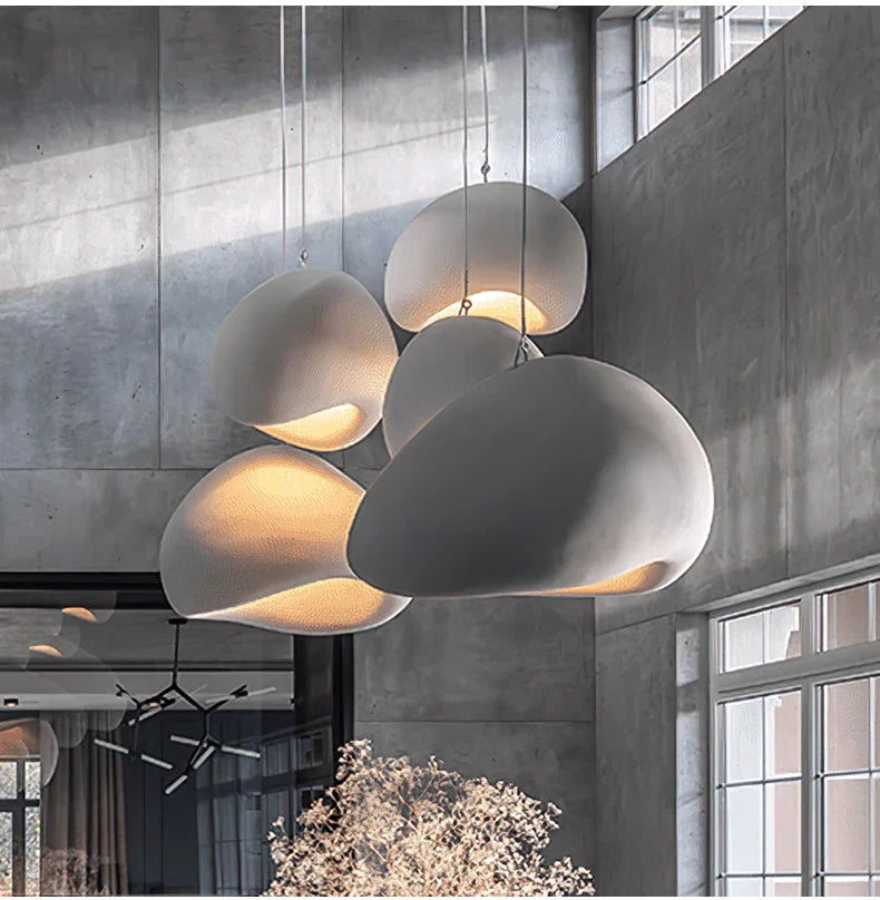 Japandi Pendant Ceiling Lamps Nordic Wabi Sabi LED Dining Room - Tophatter Daily Deals