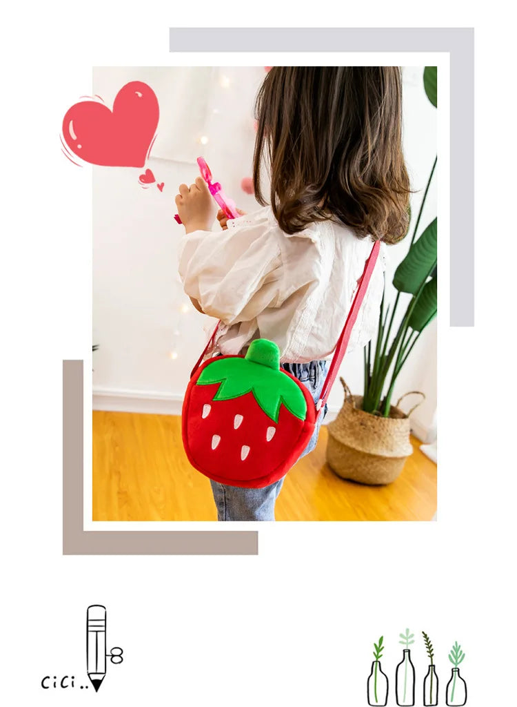 Red Strawberry Crossbody Bag Gold Chain Fruit - Tophatter Daily Deals