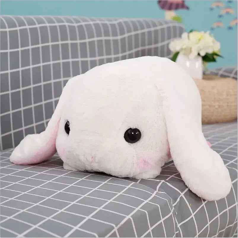 💖 Kawaii Loppy Bunny Rabbit Long Ears Plush Toy (Grey & White) Animals - Tophatter Daily Deals