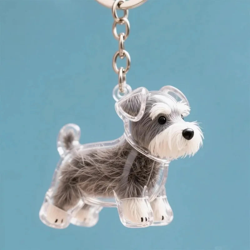 Dog Hair Keepsake Keychain Pendant Clear Resin Charm 7 - Tophatter Daily Deals