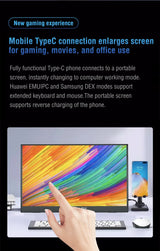 16 Inch Portable Touch Monitor 1920x1200 HDR10 Low Blue - Tophatter Daily Deals