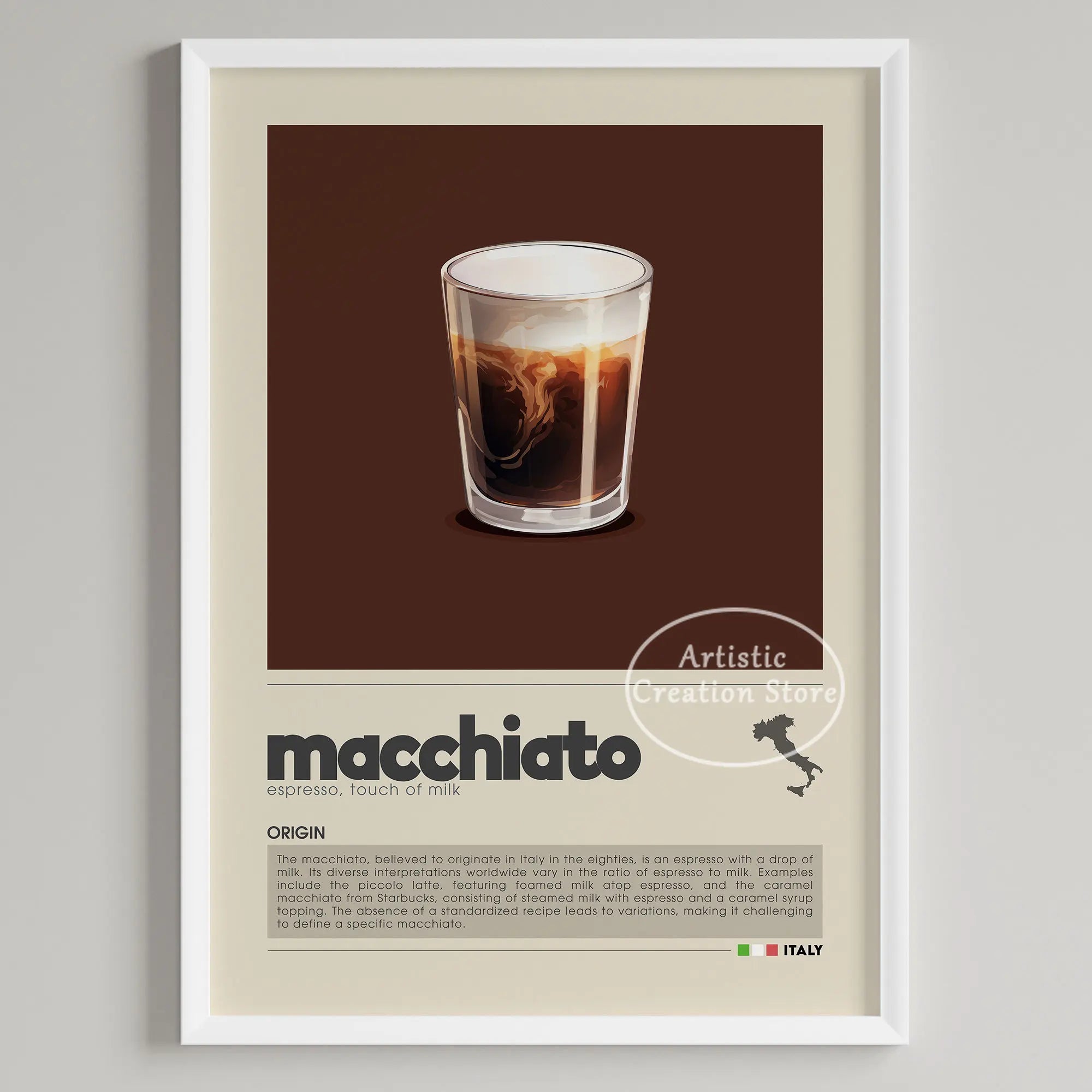 Coffee Wall Art Six Panel Minimalist Kitchen Cafe Decor 2 - Tophatter Daily Deals