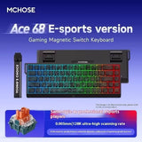 Hall Effect 68 Key Magnetic Gaming Keyboard Topographic RGB ACE68-TTC-Black Fast Ship - Tophatter Daily Deals