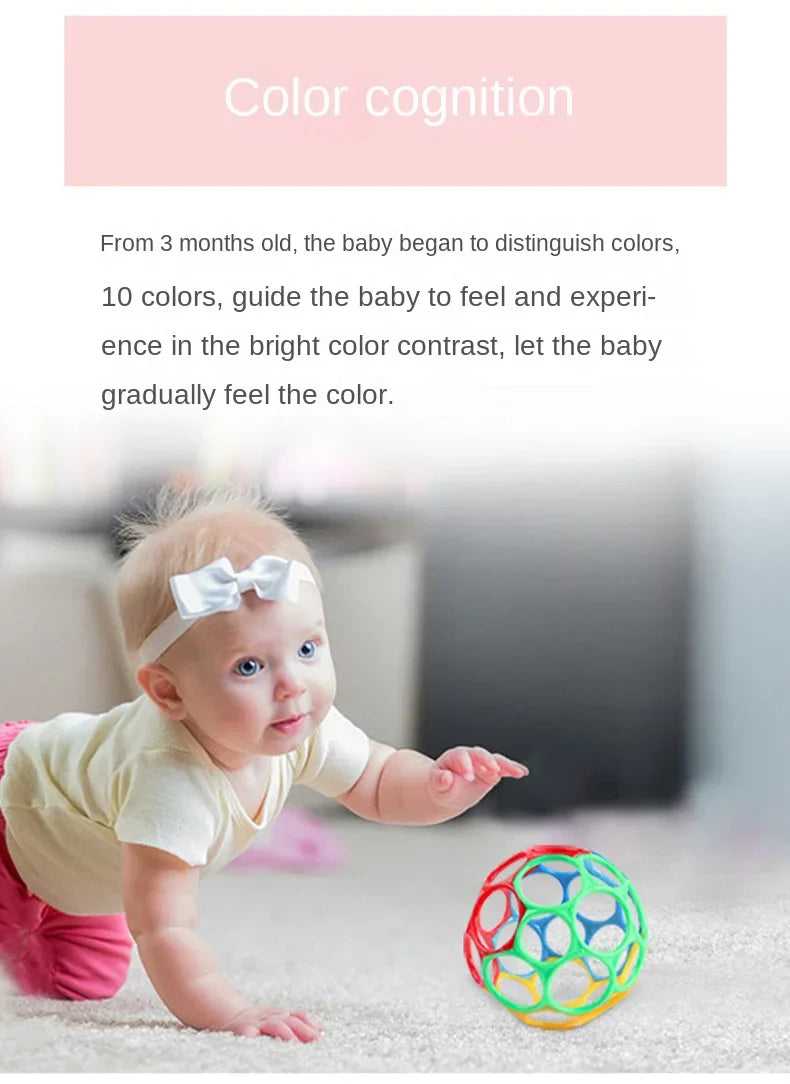 Baby Rattle Teether Ball Newborn Sensory Toys Soft Safe - Tophatter Daily Deals