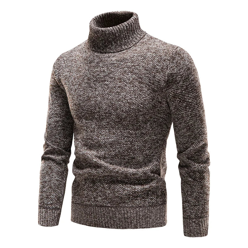 Men's Fleece Turtleneck Pullover Sweater Slim Fit Apparel & Accessories > Clothing > Clothing Tops > Sweaters - Tophatter Daily Deals