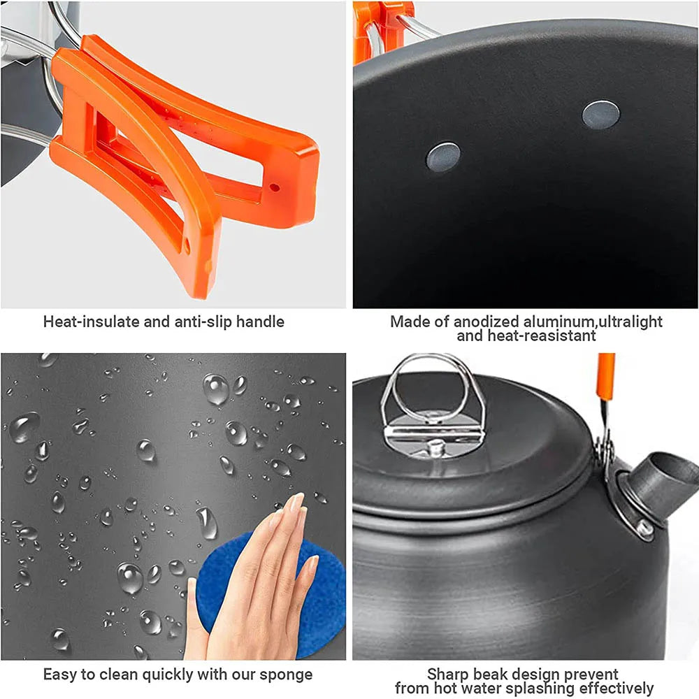 11-Piece Camping Cookware Cooking Set Camp Cooking - Tophatter Daily Deals