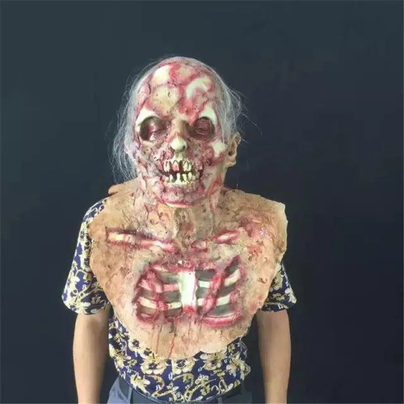 Zombie Mask Latex Full Face Horror Mask Halloween2025 Scary - Tophatter Daily Deals