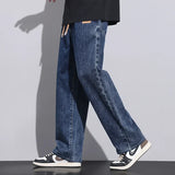 Stretchy Men Wide Leg Jeans - Drawstring Waist, Denim - Tophatter Daily Deals