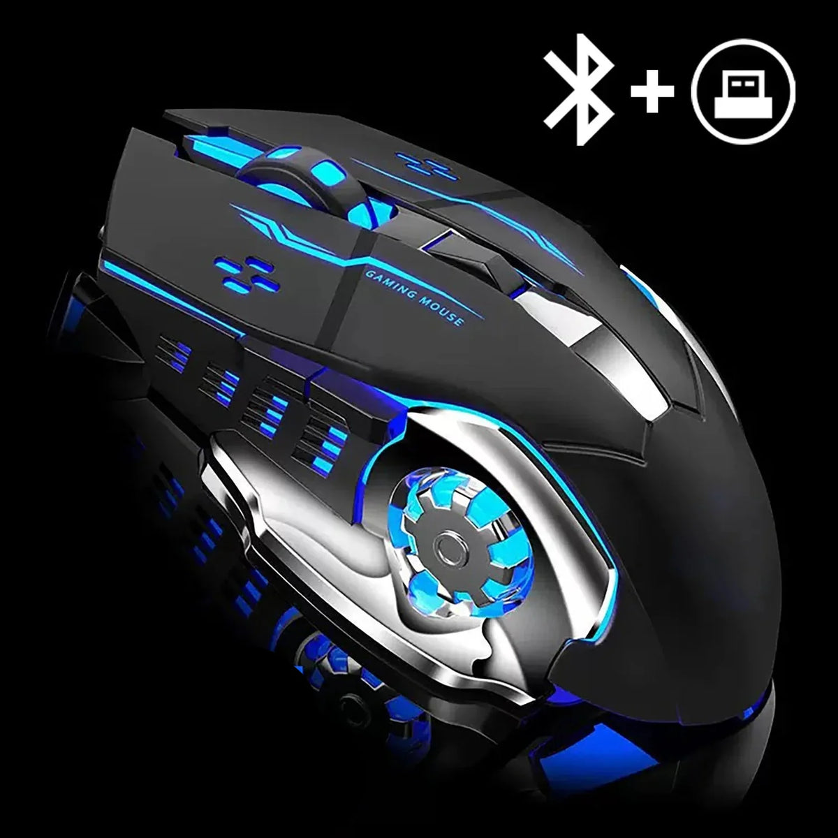 Wireless Rechargeable Gaming Mouse Bluetooth Silent Backlit - Tophatter Daily Deals
