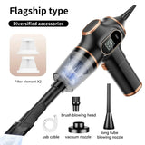 Mini Wireless Car Vacuum Cleaner High-Power Household Cleaning Machine Black Household Appliances - Tophatter Daily Deals