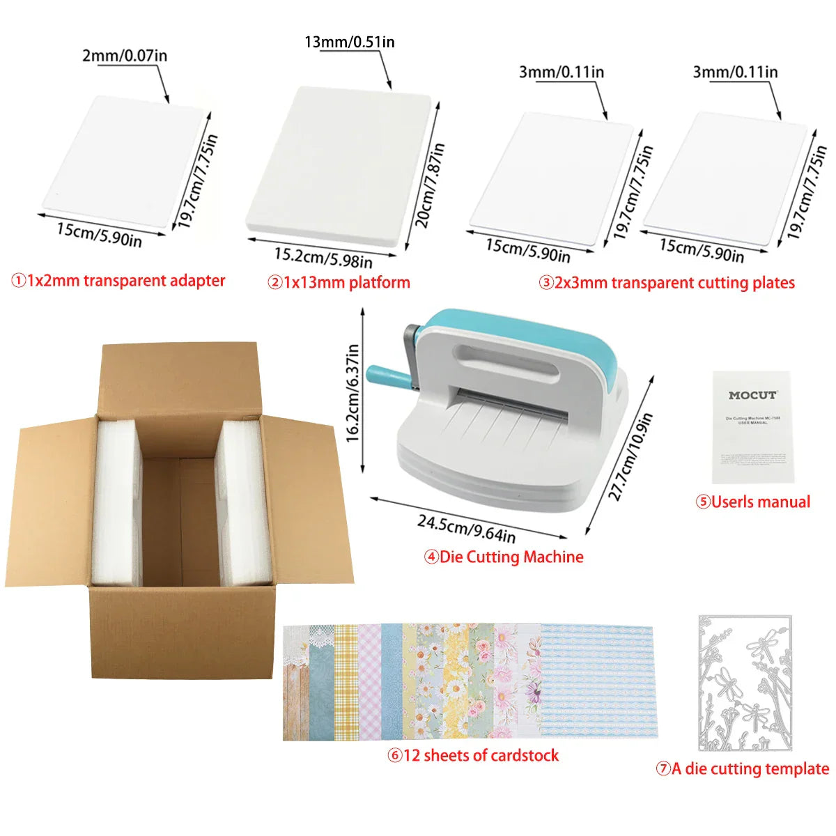 Die Cutting Embossing Machine Set 6 Inch A5 Scrapbook - Tophatter Daily Deals