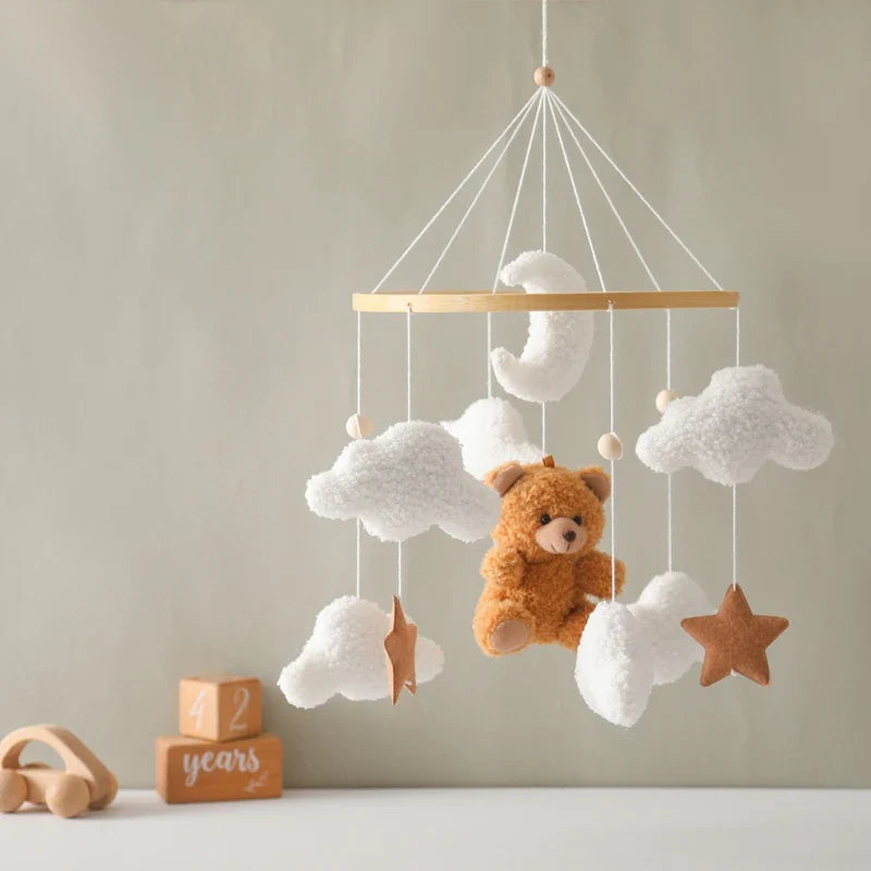 Baby Crib Mobile Wooden Nursery Newborn Sensory Toys - Tophatter Daily Deals