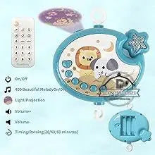 Crib Mobile Remote Music Light Newborn Sensory Toys - Tophatter Daily Deals