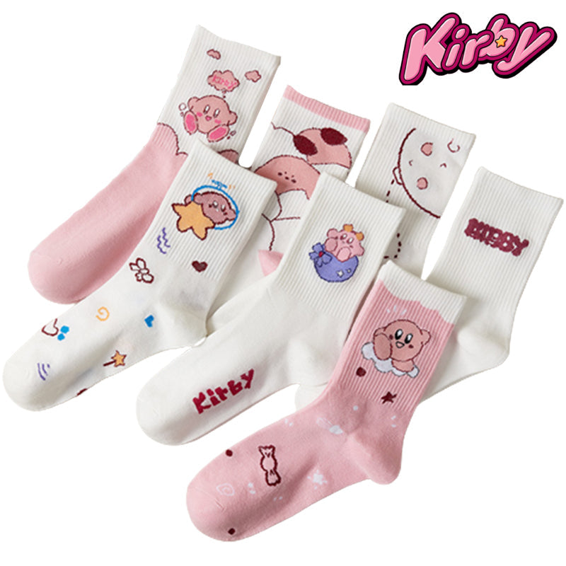Kirby Kawaii Pink Socks Anime - Tophatter Daily Deals