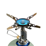 Adjustable Mini Camping Gas Stove Split-Type Burner Silver Camp Cooking - Tophatter Daily Deals