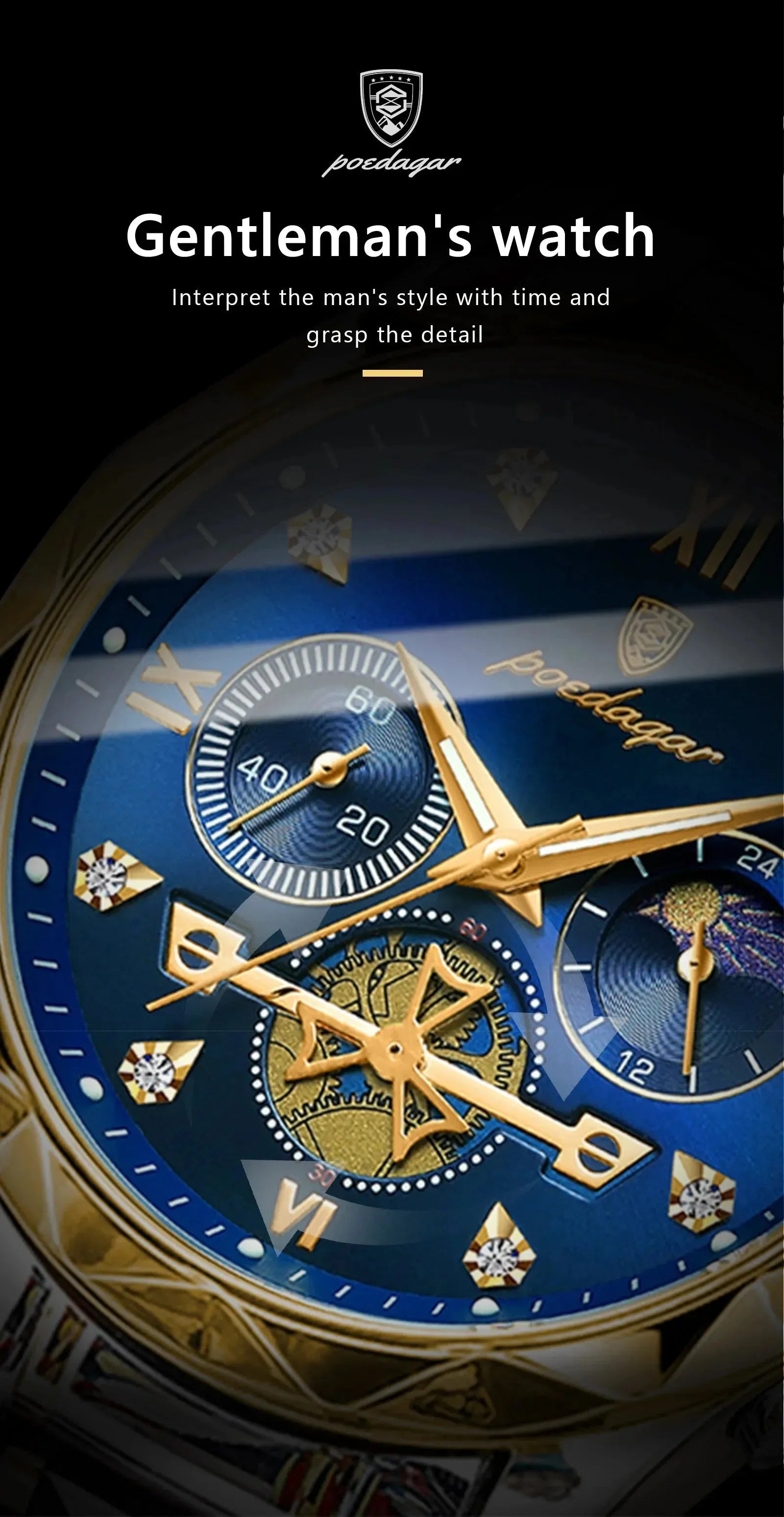 Viktor Po Edagar™ Luxury Men's Wristwatch Watches - Tophatter Daily Deals