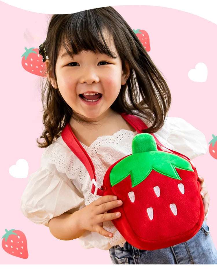 Red Strawberry Crossbody Bag Gold Chain Fruit - Tophatter Daily Deals