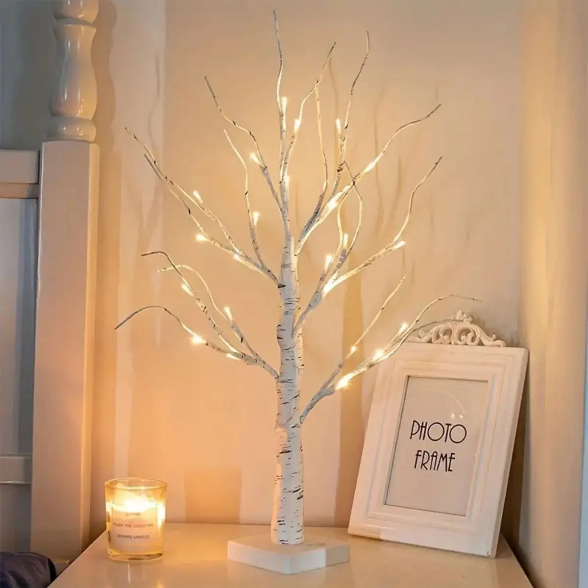 LED Easter Birch Tree Lamp USB Battery Powered Decor 1PC Birch trees - Tophatter Daily Deals