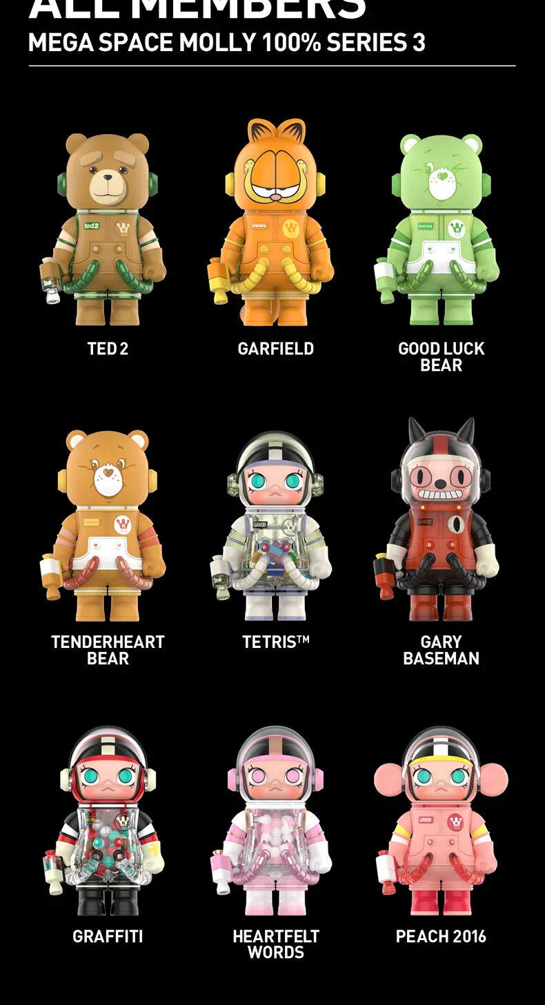 Genuine Pop Mart Mega Space Molly 100% Series 3 Blind Box Figures Outer Space - Tophatter Daily Deals
