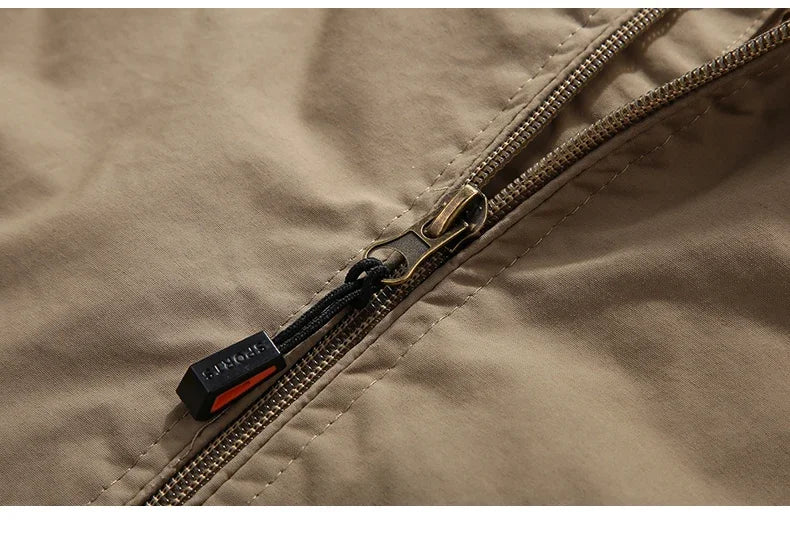 Waterproof Men Jacket- Hooded Windbreaker Polyester Camping - Tophatter Daily Deals