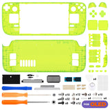 Steam Deck OLED Replacement Housing Kit Clear Shell Clear Lime Green - Tophatter Daily Deals
