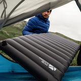 Inflatable Air Mat with Pump Single Sleeping Pad Gray Camping & Hiking - Tophatter Daily Deals