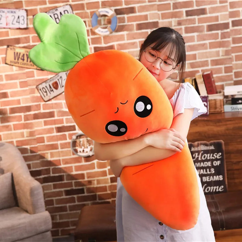 Cartoon Carrot Plant Vegetable Plush Stuffed Soft Toy Huge Food - Tophatter Daily Deals