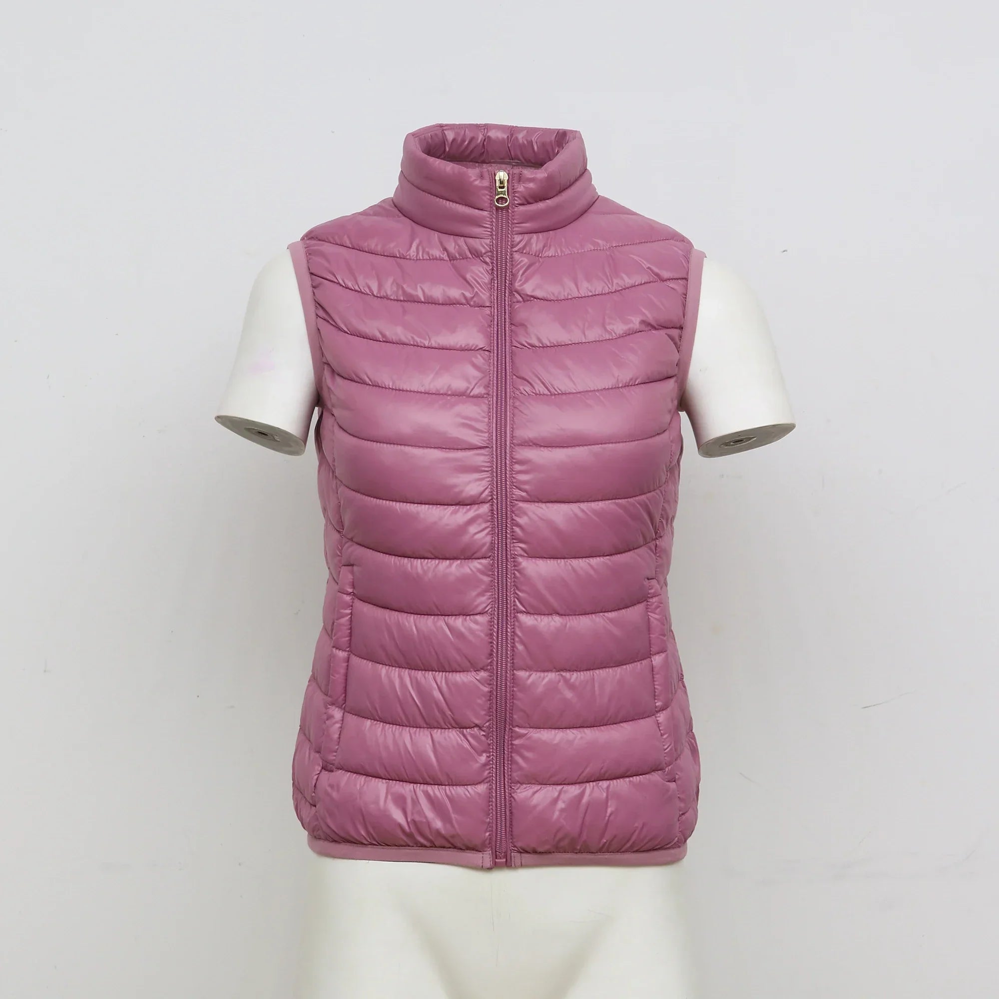 Lightweight Versatile Women's Puffer Vest - Sleeveless Pink - Tophatter Daily Deals