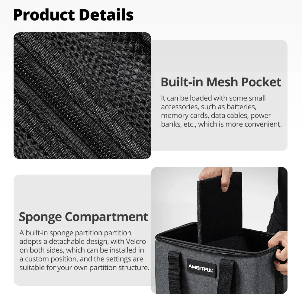 Studio Flash Video Camera Shoulder Bag Grey Camera Bags & Cases - Tophatter Daily Deals