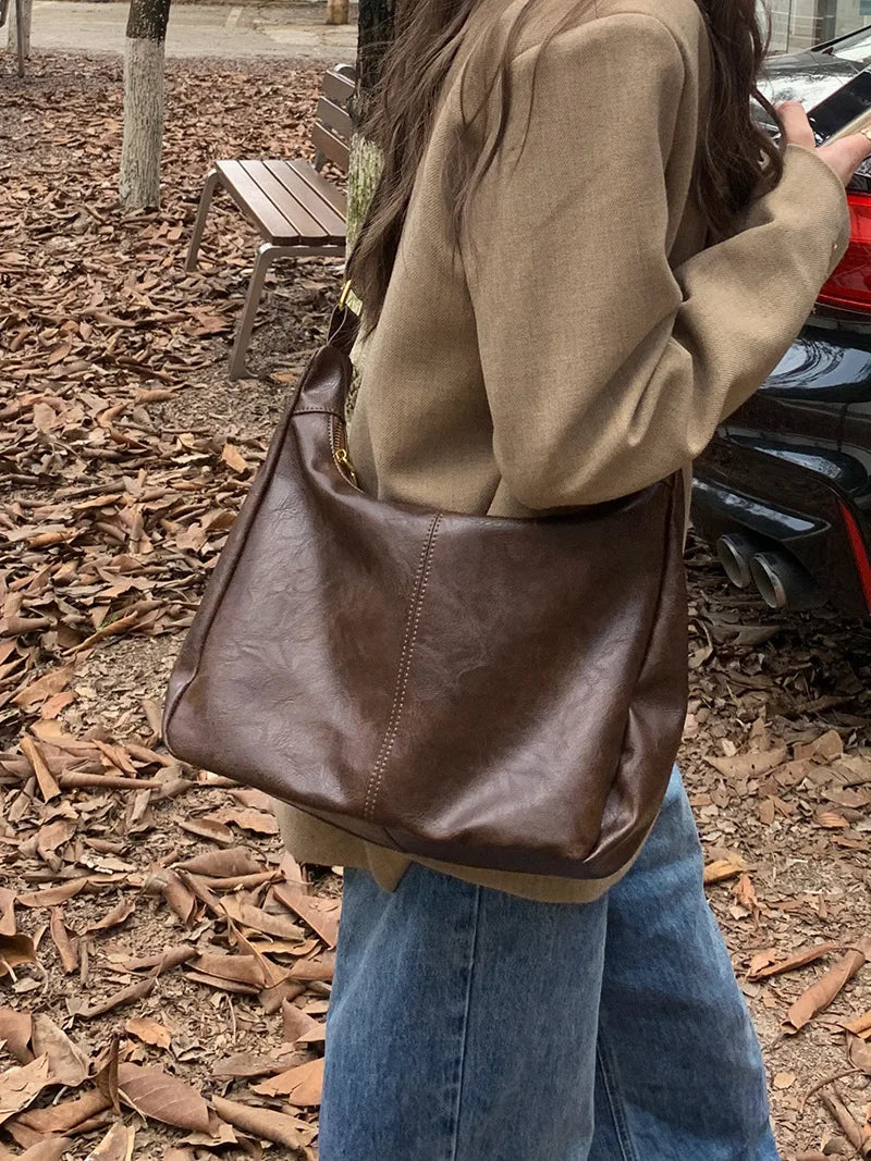 Soft Versatile Womens Hobo Bag - Slouchy, Faux Leather - Tophatter Daily Deals