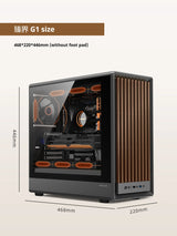 MATX PC Case Wooden Panel Tempered Glass Type C Port - Tophatter Daily Deals