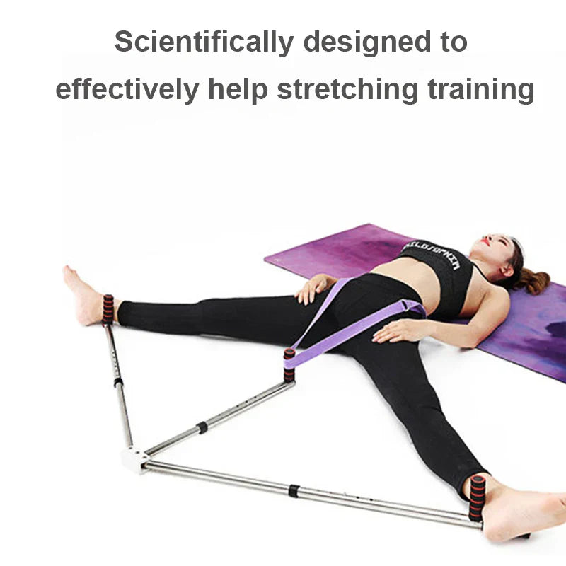 3-Bar Leg Stretcher 6-Hole Adjustment Red Fitness - Tophatter Daily Deals
