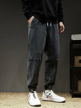 Lightweight Men’s Jogger Jeans - Baggy Tapered Cotton Blend - Tophatter Daily Deals
