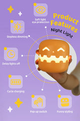 Ghost Night Light Rechargeable Bedside Lamp Cozy Glow - Tophatter Daily Deals