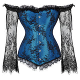 Supportive Women's Corset Top - Off Shoulder, Lace Satin - Tophatter Daily Deals
