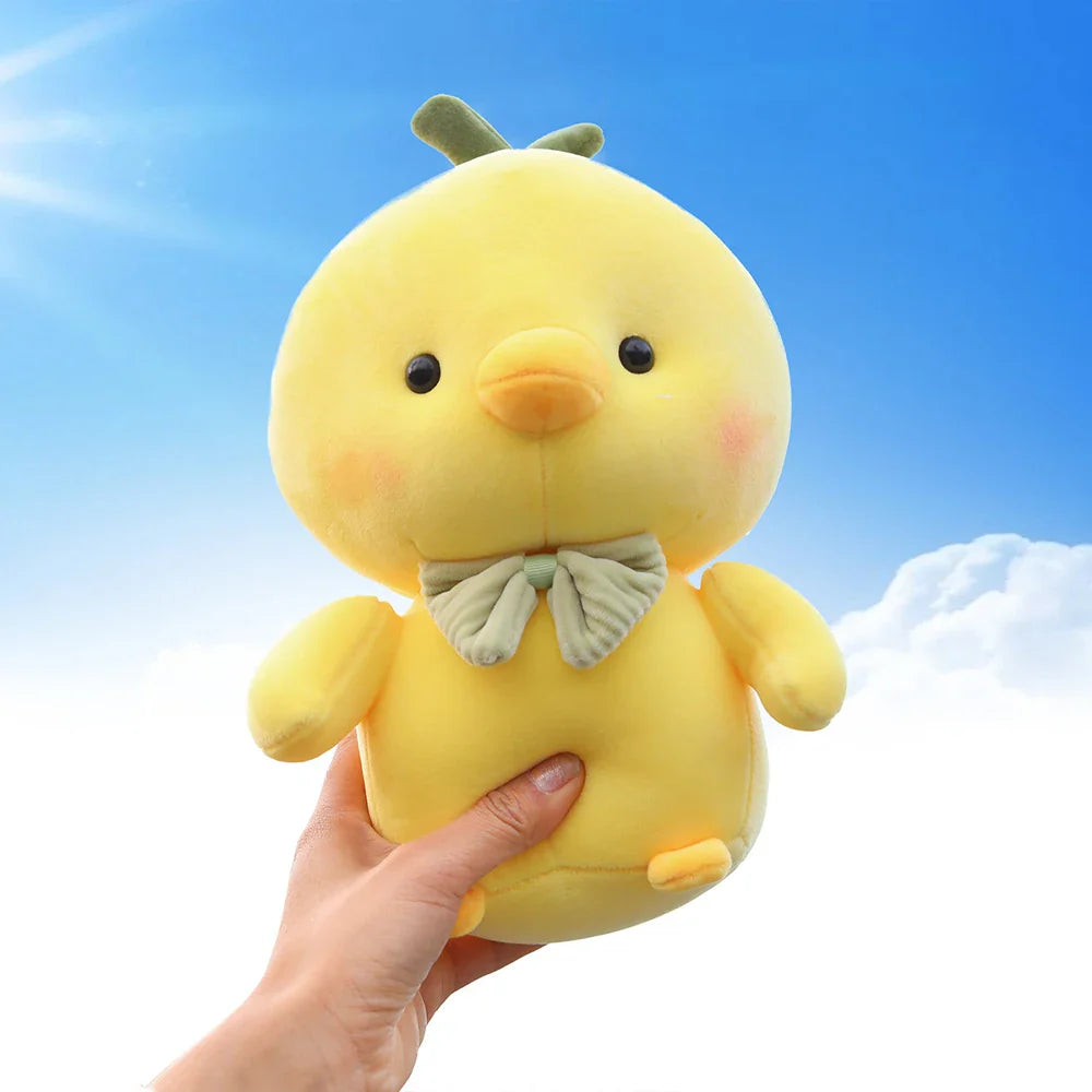 Yellow Chick Chicken Plush Green Bowtie Animals - Tophatter Daily Deals